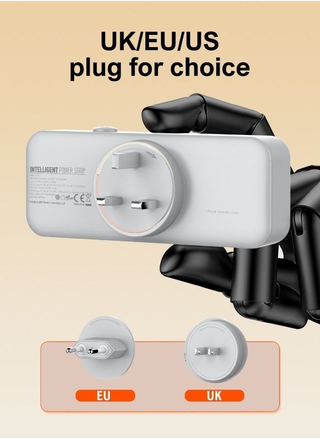 LDNIO Universal Power Strip with 3 AC Outlets and Dual USB Fast Charging Ports – 30W USB-C PD + 18W USB-A QC, 2500W Max Output, 180° Rotating Plug, EU/US/UK Plug Compatible – Compact Multi-Plug Socket for Home, Office, and Travel  - Image 5