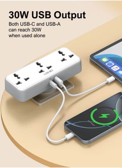 LDNIO 3 Power Socket Extension with Type C PD Port and USB QC3.0 fast charging Port Rotatable power strip  - Image 2