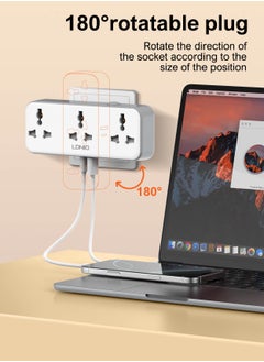 LDNIO 3 Power Socket Extension with Type C PD Port and USB QC3.0 fast charging Port Rotatable power strip  - Image 4
