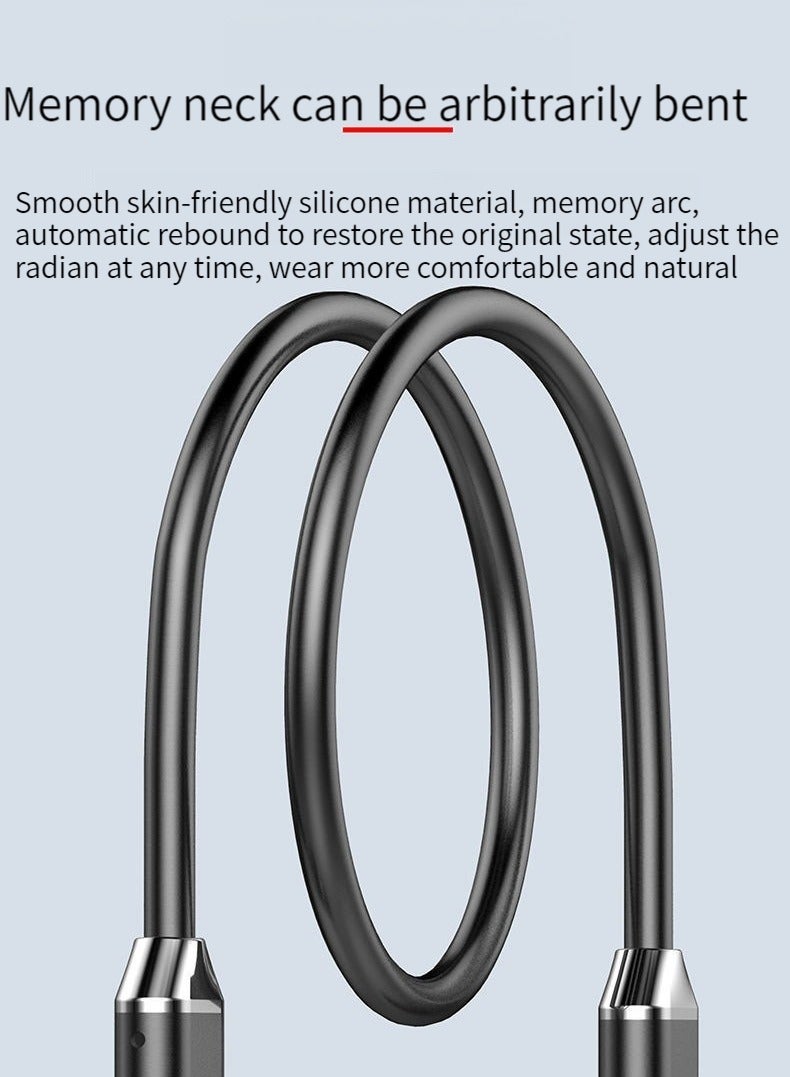 Wireless neck-worn digital display bluetooth headset with large battery and long battery life hanging neck wireless bluetooth sports headset black - Image 3