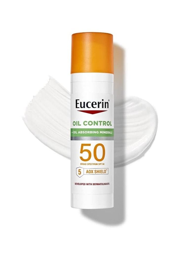 Eucerin Eucerin Sun Oil Control SPF 50 Face Sunscreen Lotion with Oil Absorbing Minerals  - Image 1