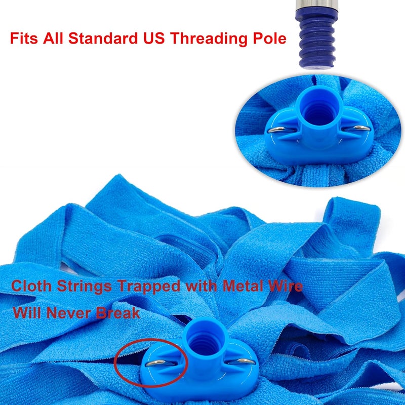 EaseYourDay Microfiber Mop Head Replacement Compatible with All Standard US Threading Pole (1) - Image 2