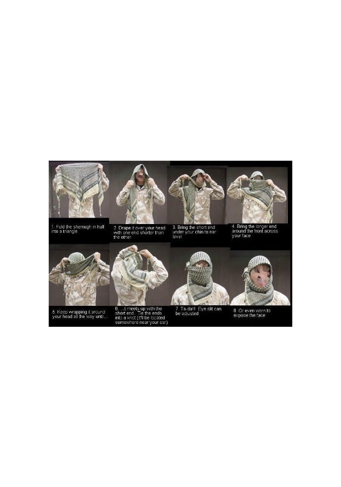 Tapp Collections Premium Shemagh Head Neck Scarf in Blue and White - Image 5