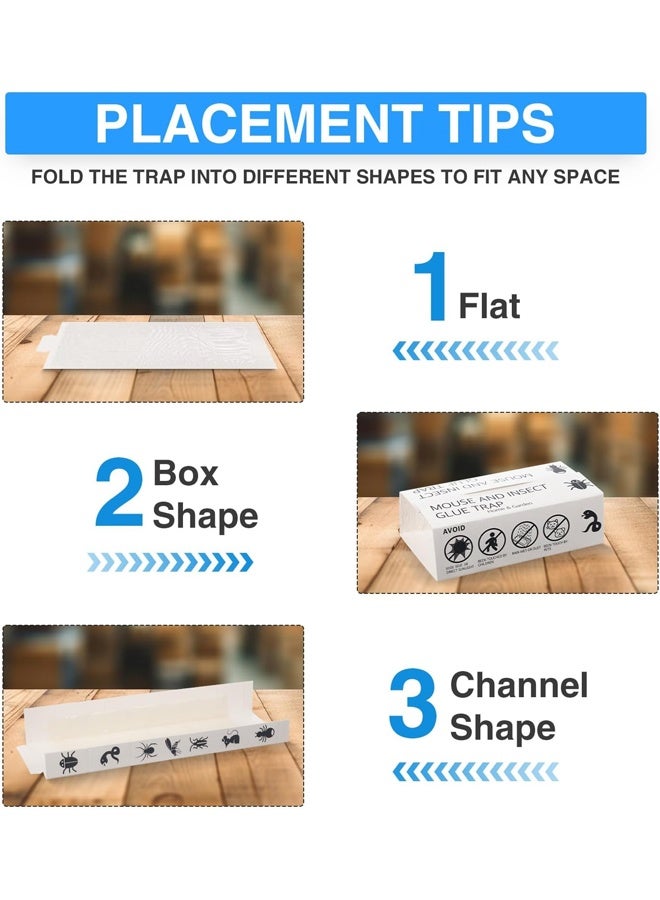 Muyixin 10PCS Spider&Insect Glue Traps Pest Glue Traps Spider Traps Adhesive Cockroach Killer Glue Boards Cricket Sticky Traps for Mice,Roaches,Spider,Rats,Insects Healthy&Easy to Use Indoor Pest Control - Image 3