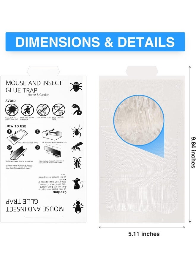 Muyixin 10PCS Spider&Insect Glue Traps Pest Glue Traps Spider Traps Adhesive Cockroach Killer Glue Boards Cricket Sticky Traps for Mice,Roaches,Spider,Rats,Insects Healthy&Easy to Use Indoor Pest Control - Image 2