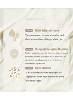 HAVEN Relief Sun Rice and Probiotics Spf 50+ Facial Sunscreen, Have an Ultra Lightn and Non Greasy Texture, Suitable Under Makeup with Long Lasting Dry Matte Finish and Anti Shine Effect  - Image 2