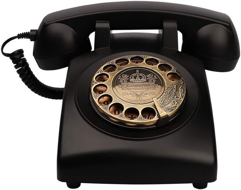 TelPal Antique Phones Corded Landline Telephone Vintage Classic Rotary Dial Home Phone of 1930s Old Fashion Business Phones Home Office Decor Landlines - Image 1
