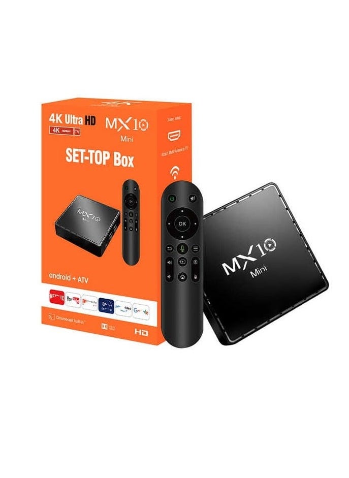 MX10 - Android+ATV TV Box with Google Assistant and Chromecast built-in Stream your favorite TV shows download apps and games from Google Play, watch the news or switch to the radio - Image 1