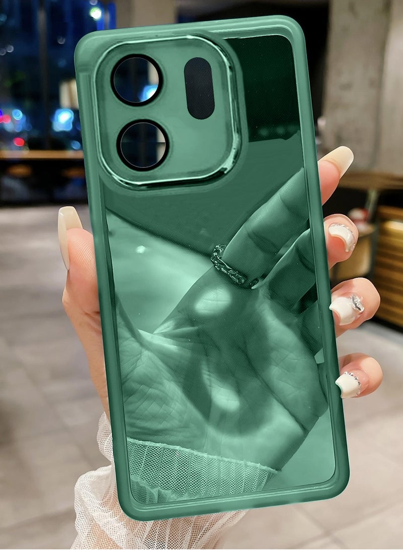 دبليو تيك غطاء خلفي أنيق مزود بحماية عدسة الكاميرا من TPU الشفاف الناعم لهاتف Oppo Reno14 F 5G 2025 - أخضر داكن - Image 2