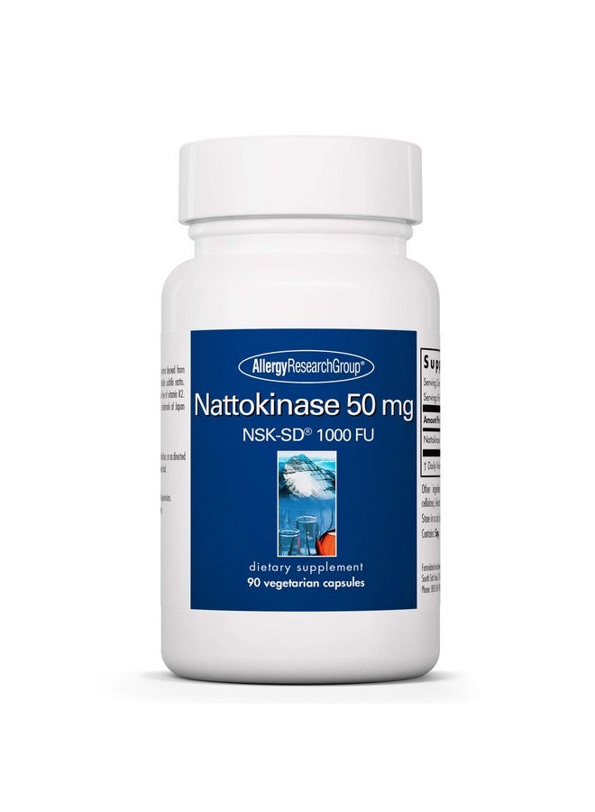 Allergy Research Group Nattokinase 50mg Supplement - Purified and Encapsulated Nattokinase, Derived from Natto, Vegetarian Capsules - 60 Count - Image 1