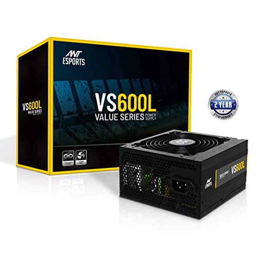 Ant Esports VS600L Non-Modular High Efficiency Gaming Power Supply/PSU with 1 x PCIe and 120mm Silent Fan - Image 1