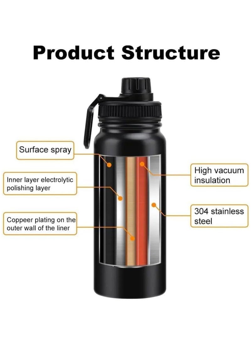 Generic - 800ml Vacuum Insulated Stainless Steel Thermal Bottle, Leakproof, BPA Free, Hot/Cold Sports Water Bottle for Coffee, Tea, Travel - Image 1