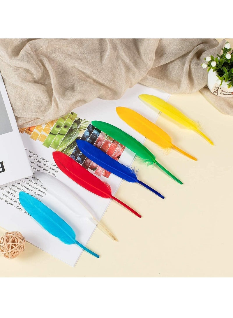 Colorful Feathers 600 Pcs, 12 Colors Crafts Goose for DIY Earrings Craft Home Wedding Baby Shower Decorations Dream Catcher Hat Jewelry Cloths Bag Earring Accessories  - Image 2
