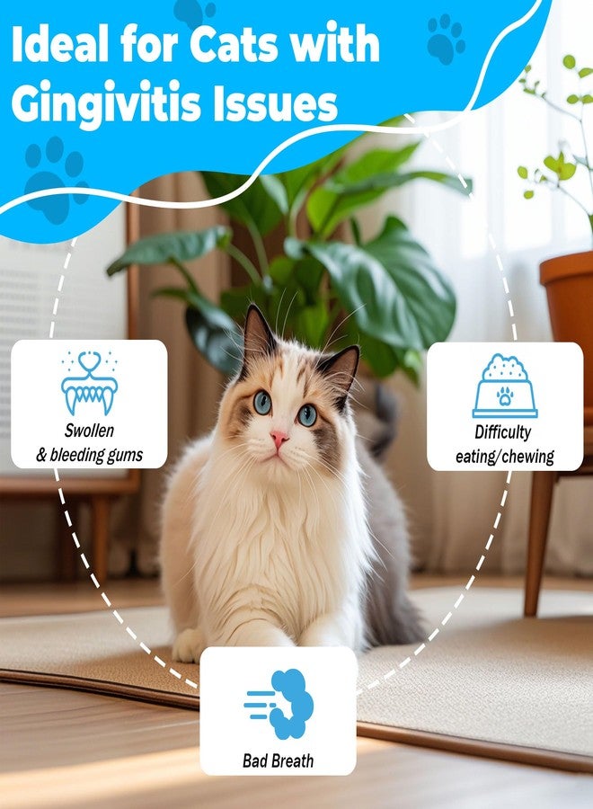 VivaElixir Cat Dental Care - gingivitis Treatment - Relieves Bad Breath, Supports Teeth, Gums, Mouth & Digestion, Removes Plaque, Controls Tartar, Promotes Cat Mouth Health, Natural Extracts, 2.11 oz Powder - Image 5