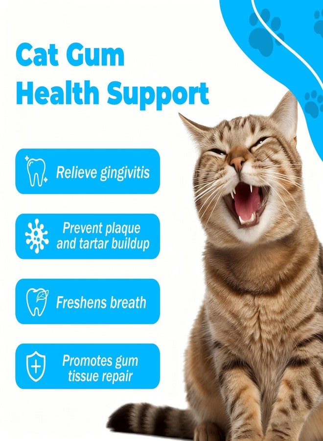 VivaElixir Cat Dental Care - gingivitis Treatment - Relieves Bad Breath, Supports Teeth, Gums, Mouth & Digestion, Removes Plaque, Controls Tartar, Promotes Cat Mouth Health, Natural Extracts, 2.11 oz Powder - Image 2