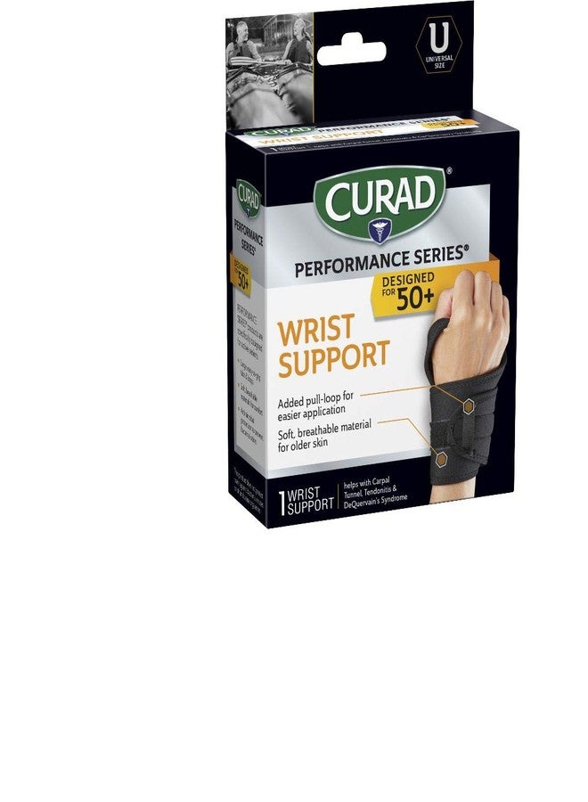 Curad CURSR19810DH Performance Series Wrist Support Designed for Active Seniors 50+, Large Easy to Grip Tabs & Loops for Easier Application, Helps with Carpal Tunnel, Tendonitis - Image 1