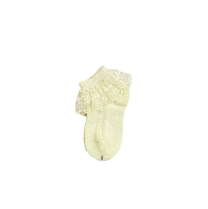 heartbury Baby Girls Cute And Colorful Organic Cotton Frill/Lace Casual Baby Socks For 1-5 Years-4 Pairs,multicolor - Image 3