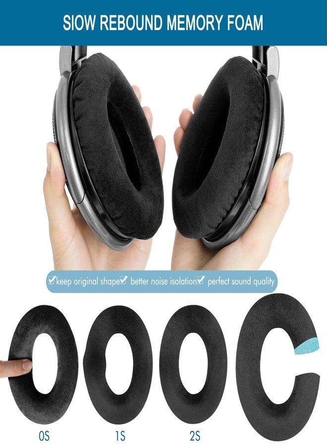 GEVO Earpads for Sennheiser HD650/HD600/HD660S/HD545/HD525/HD535 Headphones, Velour Ear Pads Cushions Replacement for Massdrop X HD6XX/HD58X and HD580/HD565 Jubilee Headset (Velour Black) - Image 4