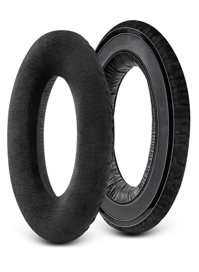 GEVO Earpads for Sennheiser HD650/HD600/HD660S/HD545/HD525/HD535 Headphones, Velour Ear Pads Cushions Replacement for Massdrop X HD6XX/HD58X and HD580/HD565 Jubilee Headset (Velour Black) - Image 1