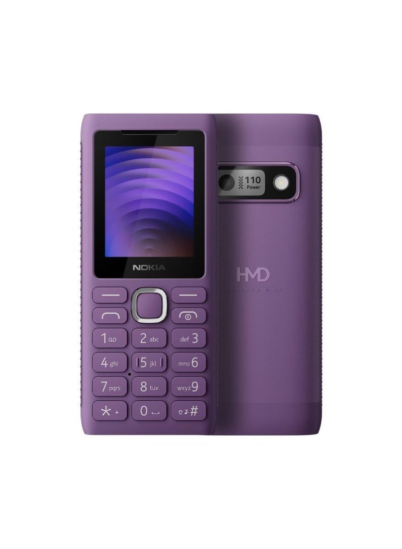 نوكيا Nokia 110 Power Y2026 Dual SIM 4 MB Ram 4 MB 2G - Purple - Image 1