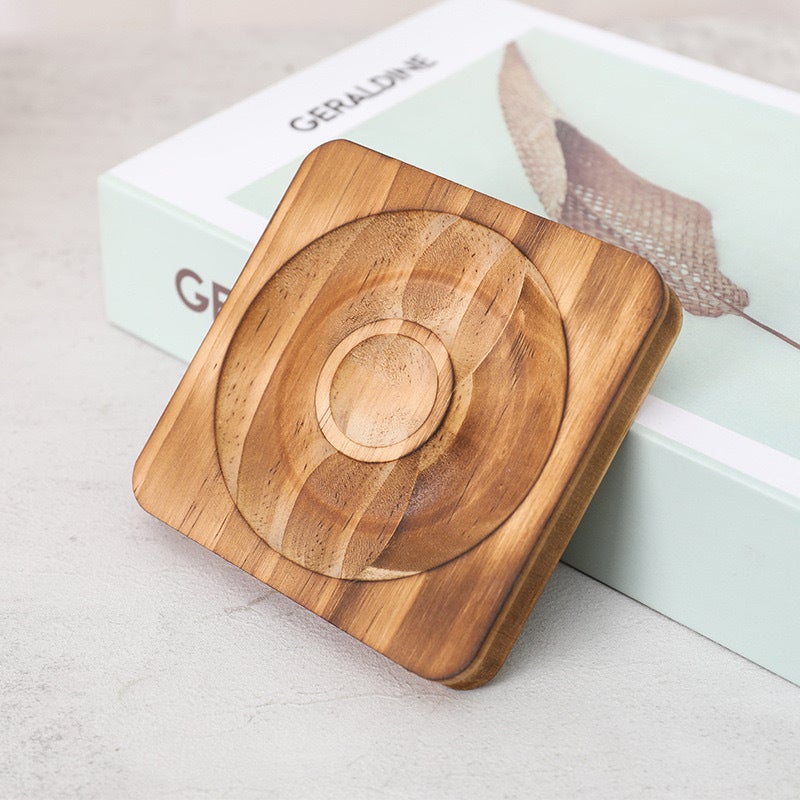 Wooden Bracelet Display Tray Jewelry Props Charcoal square 