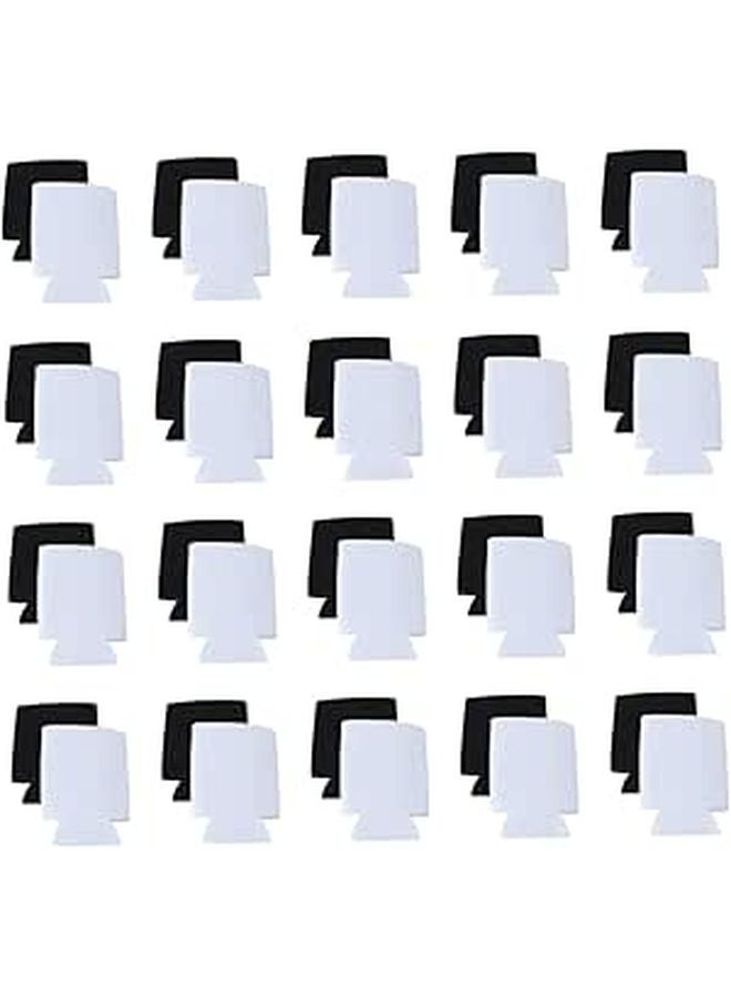 20Pcs Black White Beer Bottle Holder Insulator Sleeve Decorative Beverage Covers for Parties Festivals Home Use - Image 1