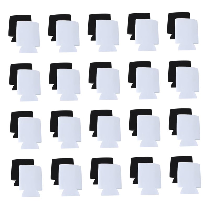 20Pcs Black White Beer Bottle Holder Insulator Sleeve Decorative Beverage Covers for Parties Festivals Home Use - Image 2