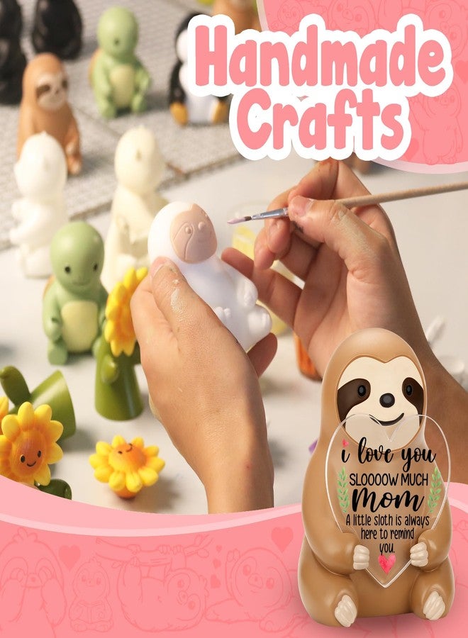 FOKCBOCM Mom Sloth Figurine Gift, Cute Emotional Support Animal with 'I Love You Sloooow Much Mom' Quote, Mother's Day Birthday Appreciation Gifts from Daughter or Son Collectible Figurines-DSZX43 - Image 4