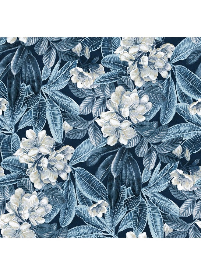 Peel And Stick Wallpaper Tropical Wallpaper For Bedroom Powder Room Kitchen Self Adhesive Vinyl 30.75 Sq Ft Coverage (Darwin Flora Collection Midnight Blue) - pzsku/Z9CD1359035452CC039F8Z/45/_/1720090643/af31c0cd-4c3c-4cbb-b997-ce74a38be82b