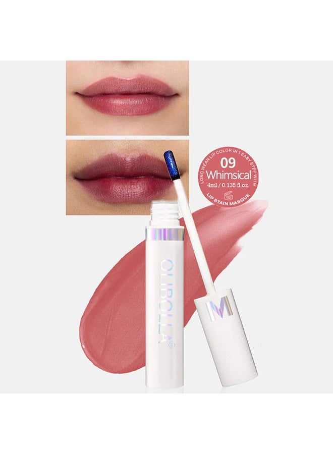 OLIBOLLA Lip Stain Masque -Lip Stain Peel Off Masque, Long Lasting, Waterproof And Transfer Proof Pink Lip Tint, Matte Finish Peel Off Lip Stain 09# Whimsical - Image 2