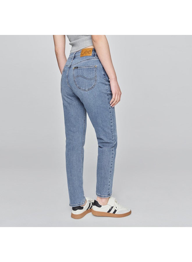 Lee Mall Same Style 25 Early Spring New Product 422 Slim Mid-Rise Straight-Leg Light Blue Women'S Jeans Trendy - Image 3