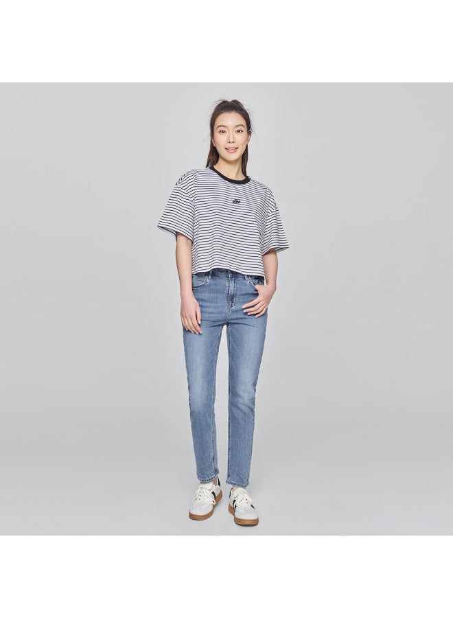 Lee Mall Same Style 25 Early Spring New Product 422 Slim Mid-Rise Straight-Leg Light Blue Women'S Jeans Trendy - Image 4