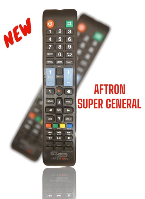 Remote Control For AFTRON , SUPERGENERAL PASMA, LCD, LED And Smart TV Black