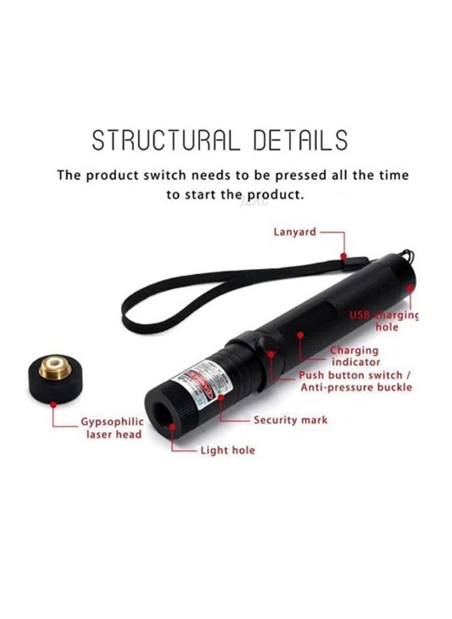 عربست مصباح يدوي ليزر قابل لإعادة الشحن عبر USB  - Image 5
