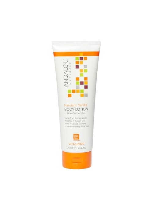 Andalou Naturals - Andalou Naturals Vitalizing Body Lotion, Mandarin Vanilla Body Moisturizer, 8 Oz, Shea Butter, Cocoa Butter, Argan Oil, Rosehip Oil & Aloe Vera, Vegan - Image 1