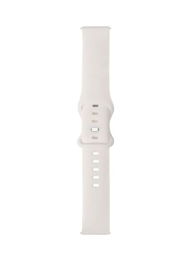 NIBEMINENT 8 Buckle Silicone Replacement Strap For Huawei Watch GT 2E 46mm White  - Image 1