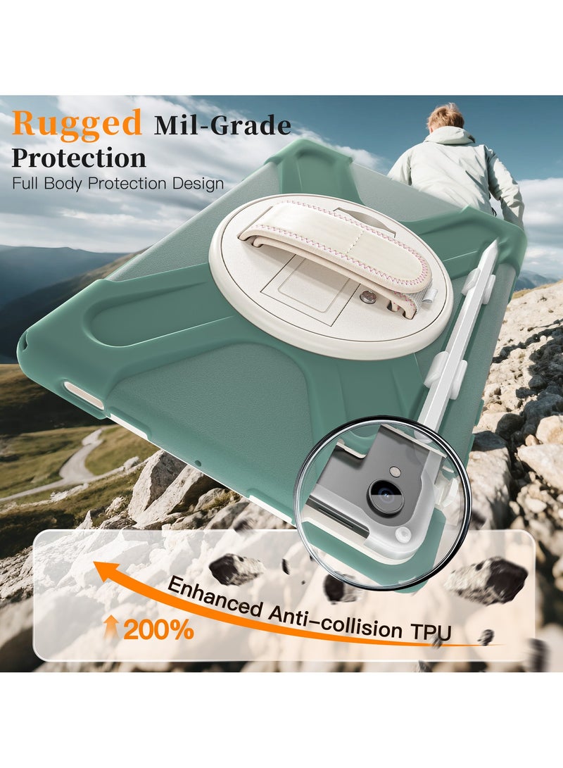 general Shockproof Protective Case Compatible with Samsung Galaxy Tab S10 Lite 10.9-inch 2025 Heavy-Duty Rugged Drop-Proof Tablet Case with Hidden Stand + Hand Strap + Shoulder Strap - Image 4