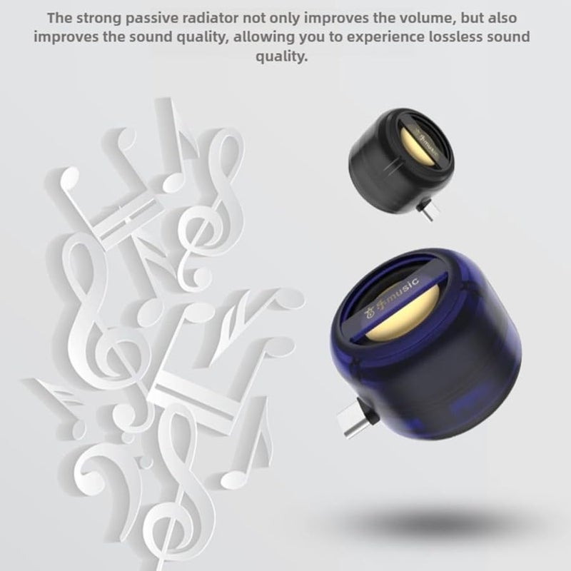 Type C Socket Portable Music Amplifier Speaker For Cell Phones 5X Amplification Crystal Clear Sound Y8 Transparent Color - Image 4