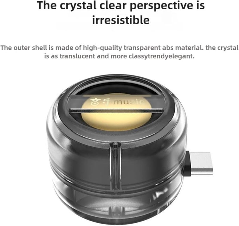 Type C Socket Portable Music Amplifier Speaker For Cell Phones 5X Amplification Crystal Clear Sound Y8 Transparent Color - Image 5