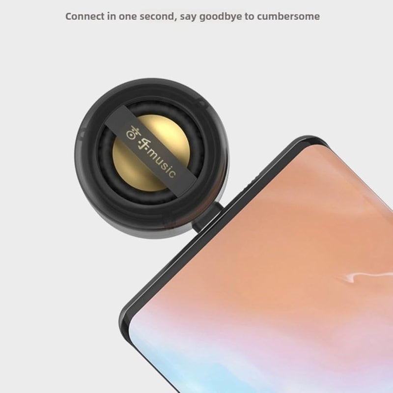 Type C Socket Portable Music Amplifier Speaker For Cell Phones 5X Amplification Crystal Clear Sound Y8 Transparent Color - Image 3