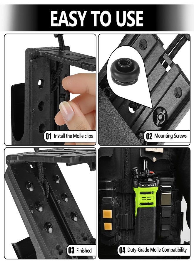 LUITON Tactical Holster for Motorola APX6000 Molle Radio Holder Molle Pouch Tactical Radio Holster Vest Mount Portable Radio Case Compatible with Motorola APX6000/APX8000 - Image 4