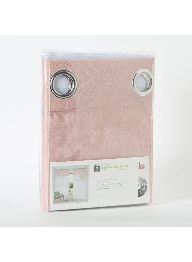 Home Box طقم ستائر شيفون بوم بوم من فلتر باي 2 قطعة 240 x 140 سم - Image 5