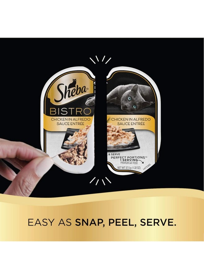 Sheba Perfect Portions Bistro Wet Cat Food Trays (24 Count, 48 Servings), Chicken In Alfredo Sauce Entrée, Easy Peel TwinPack Trays  - Image 3