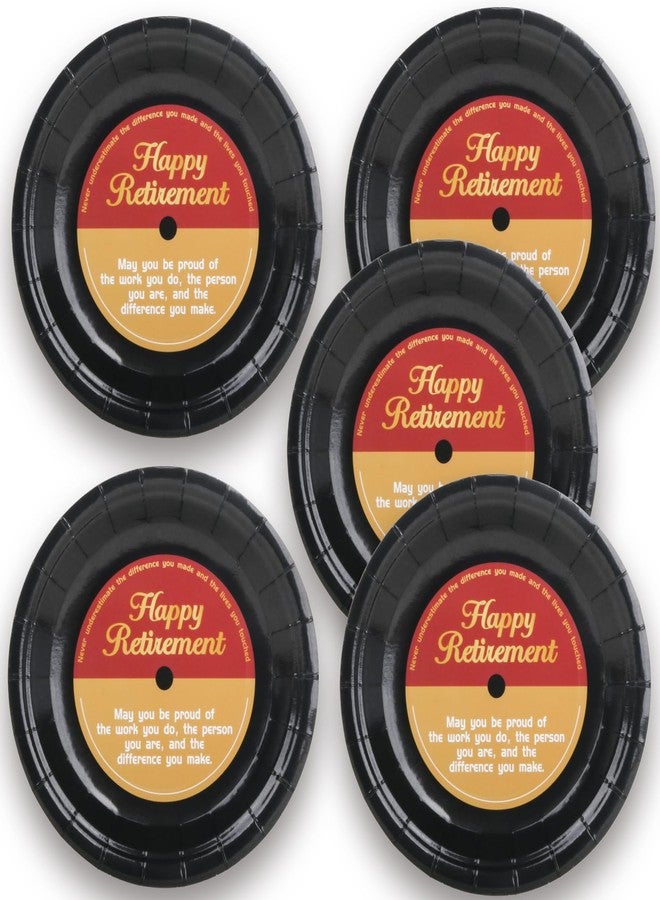 Pandecor 50 Pieces Disposable Happy Retirement Paper Plates,7 inches Cake Dessert Plates for Funny Retirement Party - Image 3