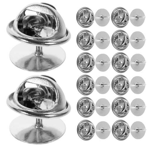 ULTNICE 50 Pairs Silver Butterfly Tie Tacks – 4mm Pin Back Clutch Replacements for DIY Crafts, Lapel Pins, and Boutonnieres (11 x 11mm, 8mm Length) - Image 1