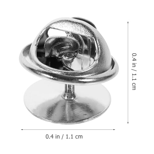 ULTNICE 50 Pairs Silver Butterfly Tie Tacks – 4mm Pin Back Clutch Replacements for DIY Crafts, Lapel Pins, and Boutonnieres (11 x 11mm, 8mm Length) - Image 4
