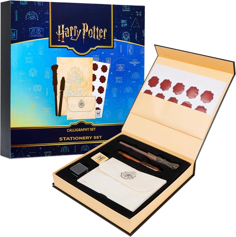 Harry Potter مجموعة هدايا للأطفال لكتابة الخط العربي مع قلم عصا، حبر غير مرئي، أظرف هوجوورتس، مجموعة قرطاسية رائعة كهدية تذكارية - Image 1