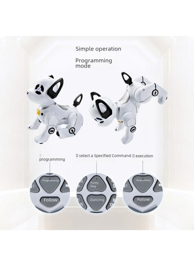 Remote Control Robot Dog Electric Intelligent Imitation Stunt Programming One Key To Follow Early Education Children's Toy Dog Wholesale-Color:Y8359 English Dog [remote Control-built-in Battery 3.7V 500mAh]]-Specifications:29*23.2*15CM  - Image 4
