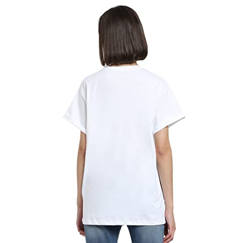 Bewakoof Women's Graphic Printed 100% Cotton T-Shirt - Boyfriend Fit, Round Neck, Half Sleeve - Image 3