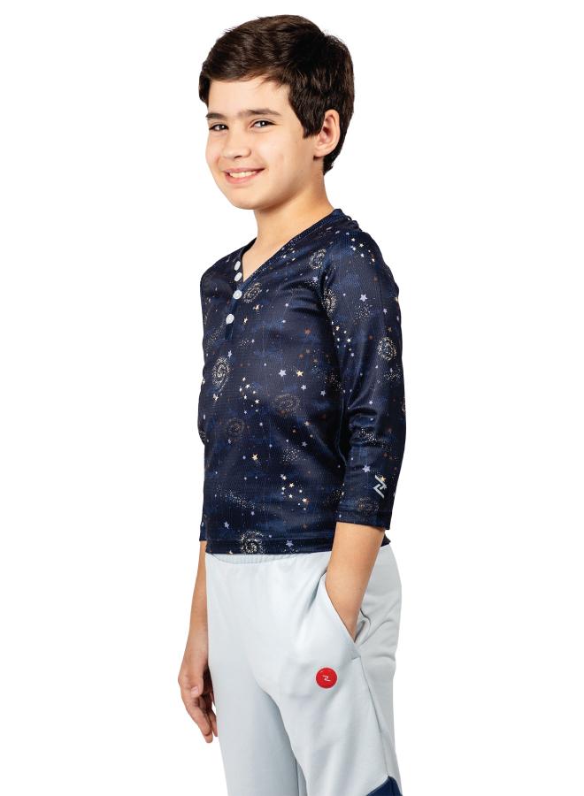 ZAECY Boys's V Neck T-Shirt 3/4th Sleeve - Image 3
